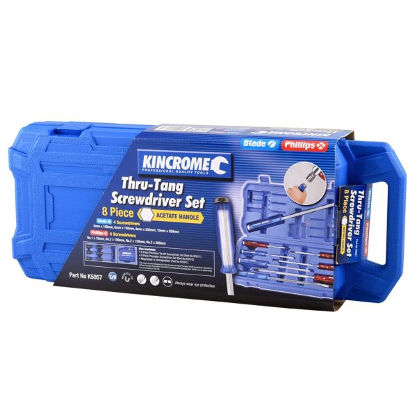 KINCROME K5057 SCREWDRIVER SET THRU TANG 8PC - Image 3
