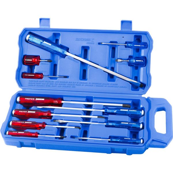 KINCROME K5058 SCREWDRIVER SET THRU TANG 12PC