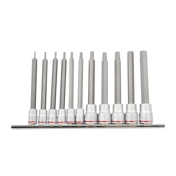 KINCROME K5224 HEX SOCKET SET 11PC AF 100MM