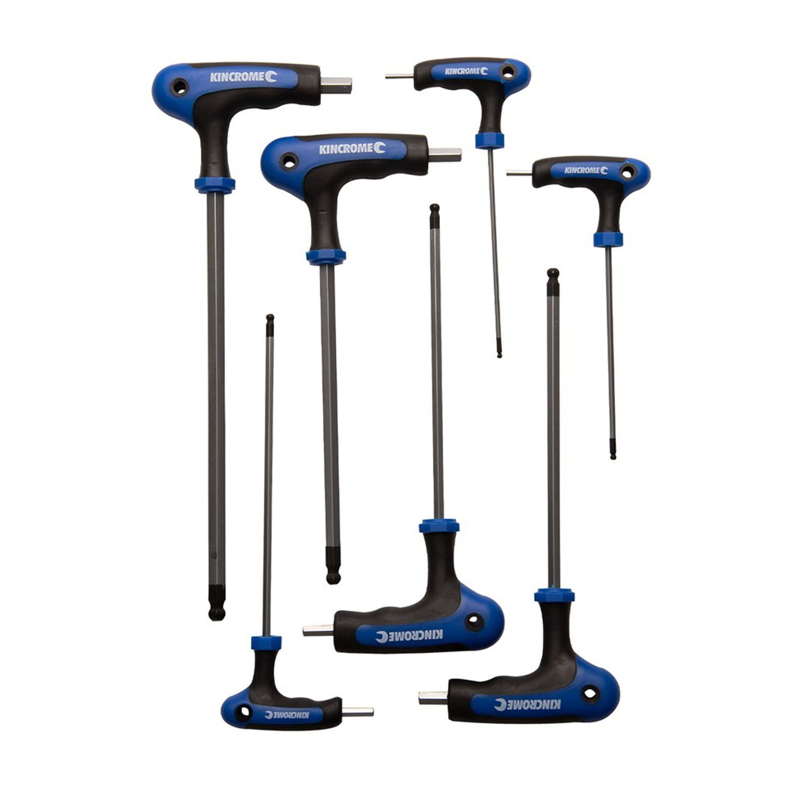 KINCROME K5240 7P T/HDL BALL HEX KEY SET-MET