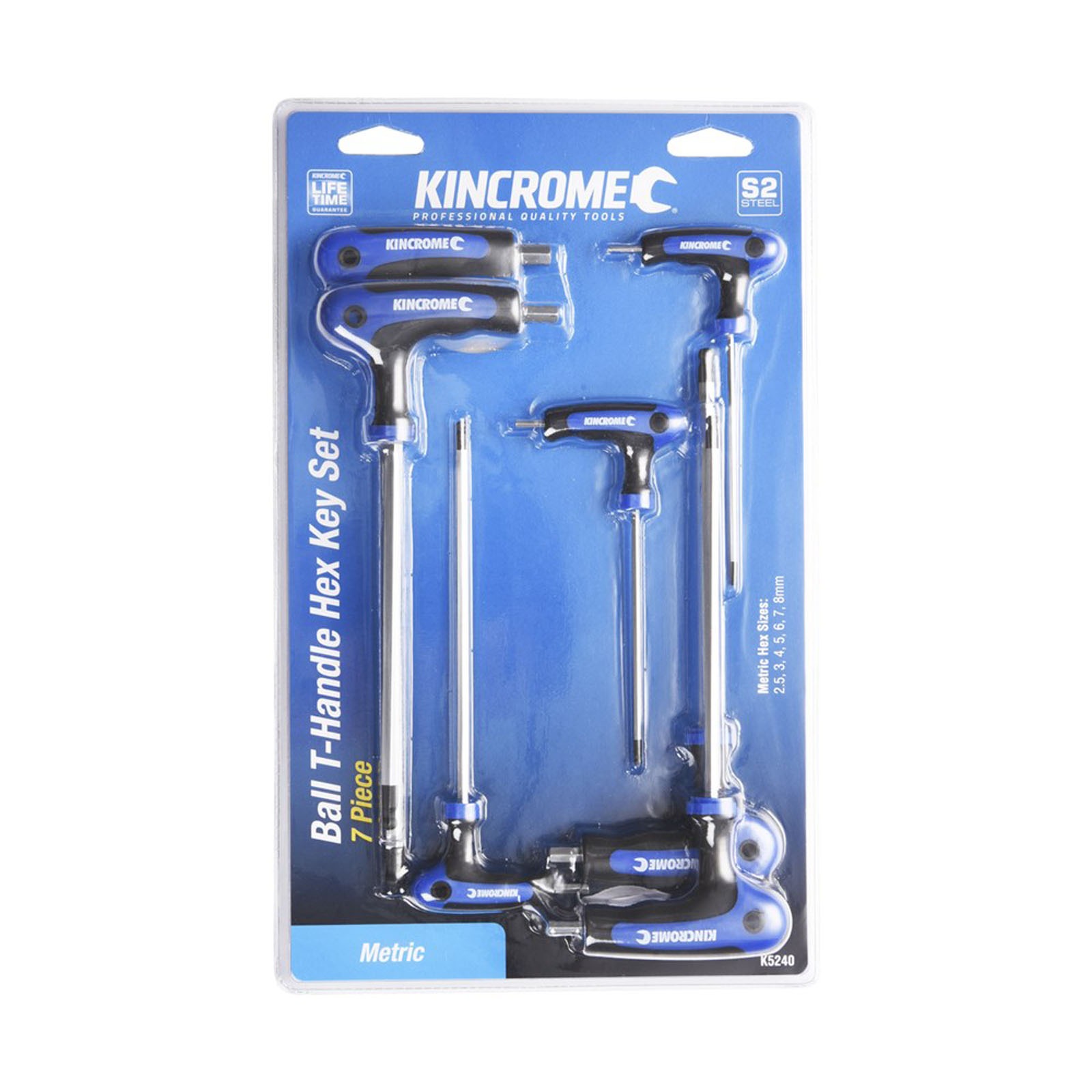 KINCROME K5240 7P T/HDL BALL HEX KEY SET-MET - Image 3