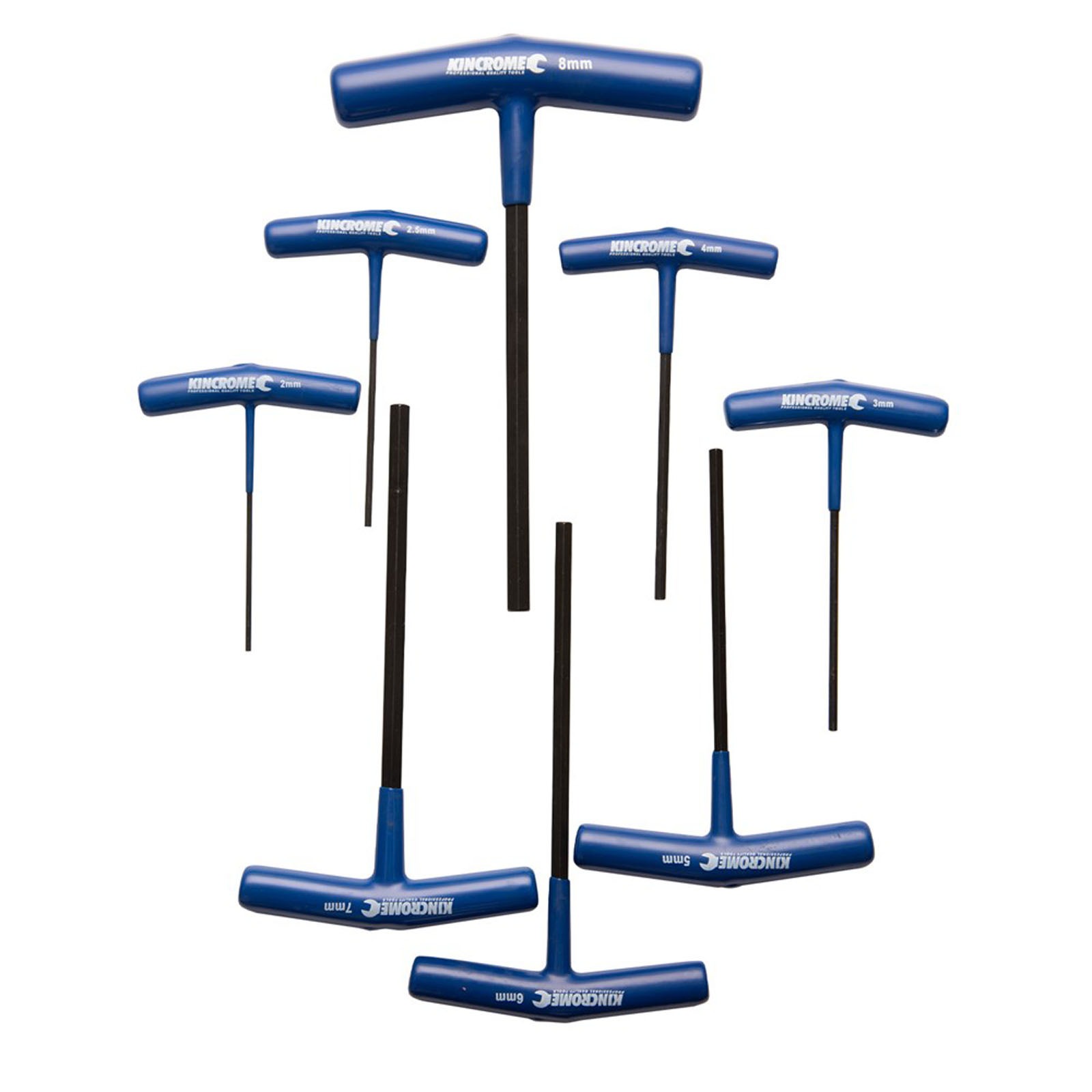 KINCROME K5281 8PCE T/HDL HEX KEY SET-METRIC