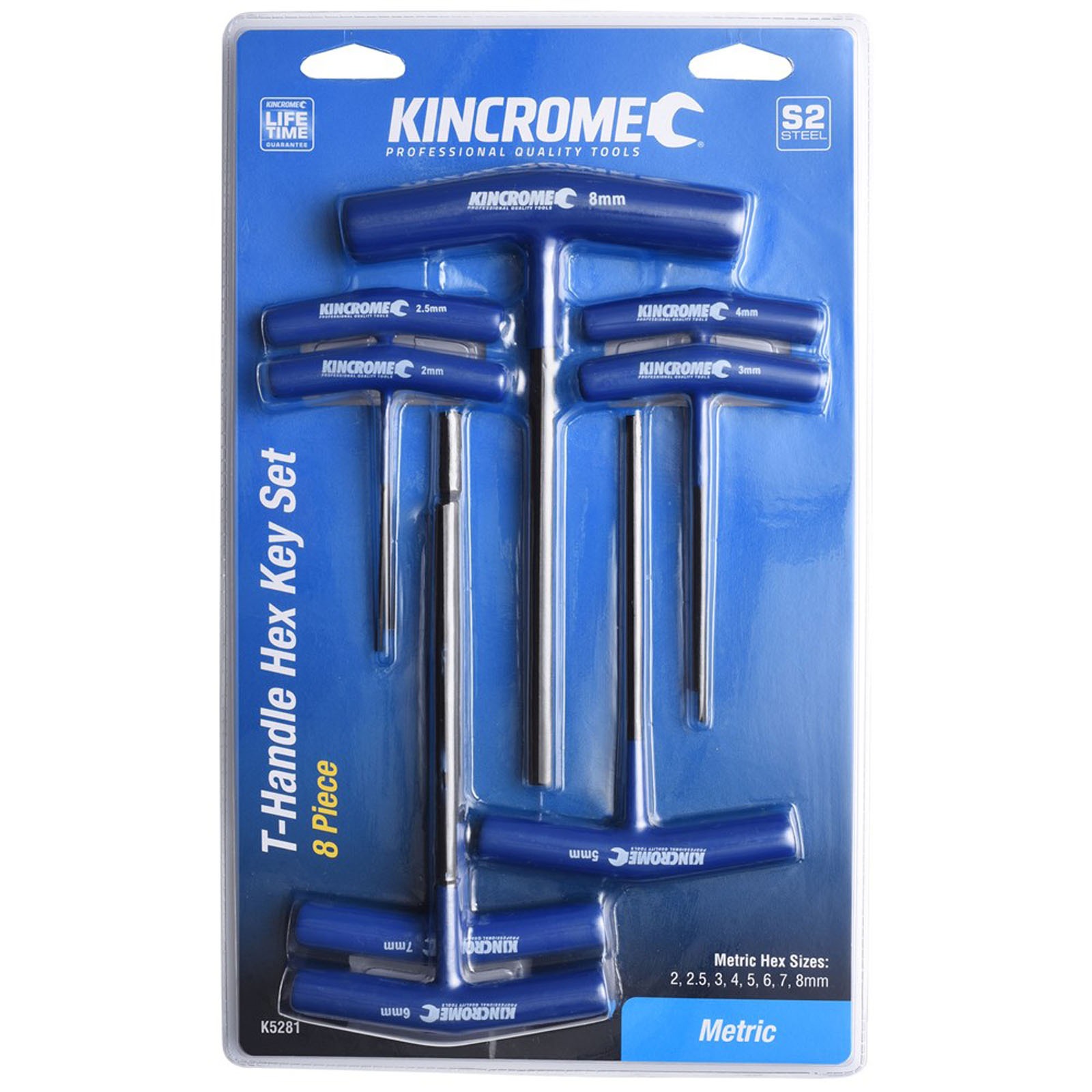 KINCROME K5281 8PCE T/HDL HEX KEY SET-METRIC - Image 2