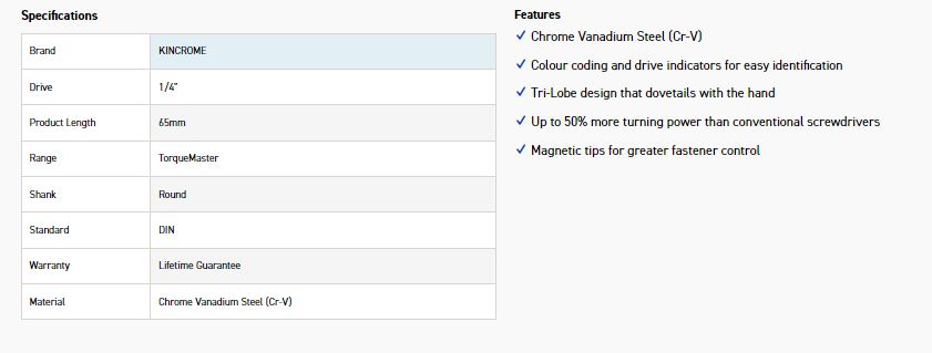 KINCROME K5562 SPINNER HANDLE 1/4DR TMASTER - Image 5