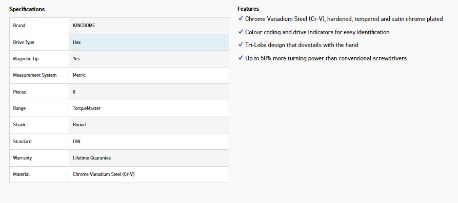 KINCROME K5599 NUT DRIVER TORQUEMASTER 8P - Image 5