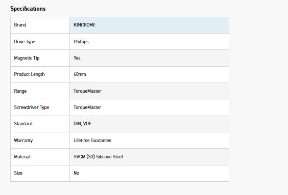 KINCROME K5601 VDE TORQUEMASTER PH0 X 60MM - Image 5