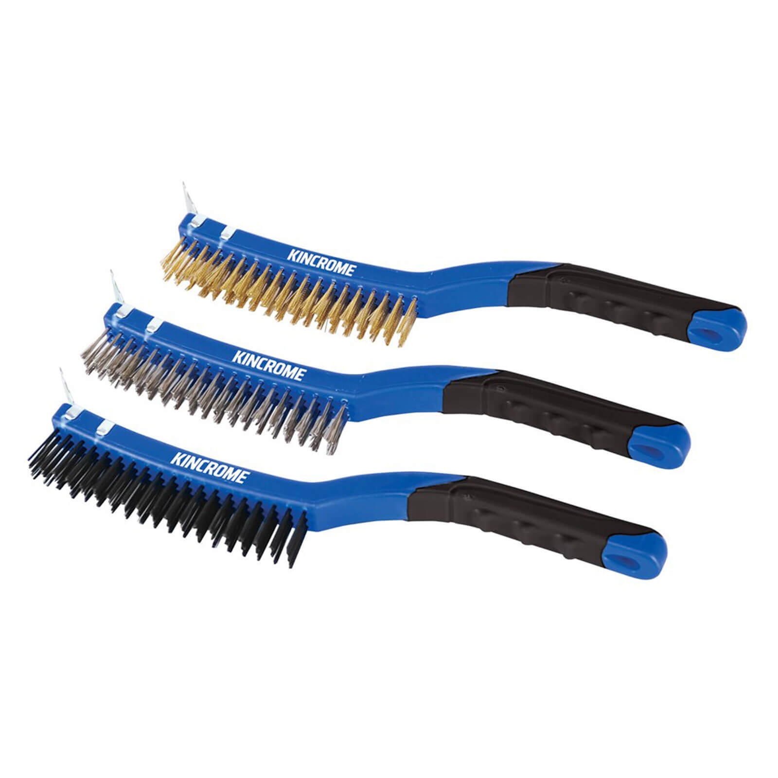 KINCROME K6370 WIRE BRUSH SET LARGE 3PCE
