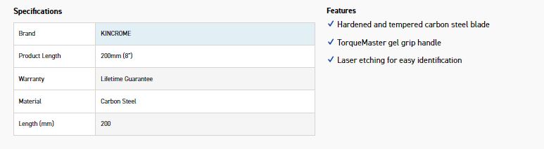 KINCROME K6427 ROUND 2ND CUT FILE 200MM