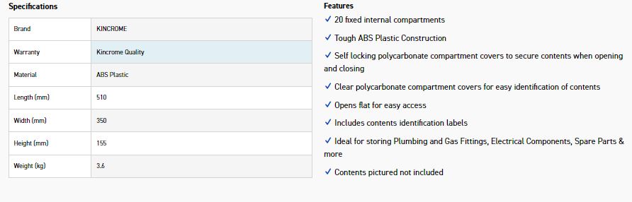 KINCROME K7560 MULTI PACK 20 510MM - Image 6