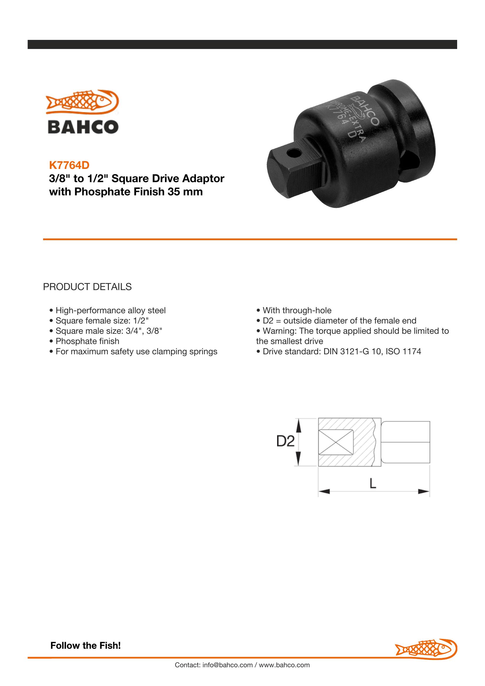 Bahco Impact Socket Accessory 1/2" - Image 5
