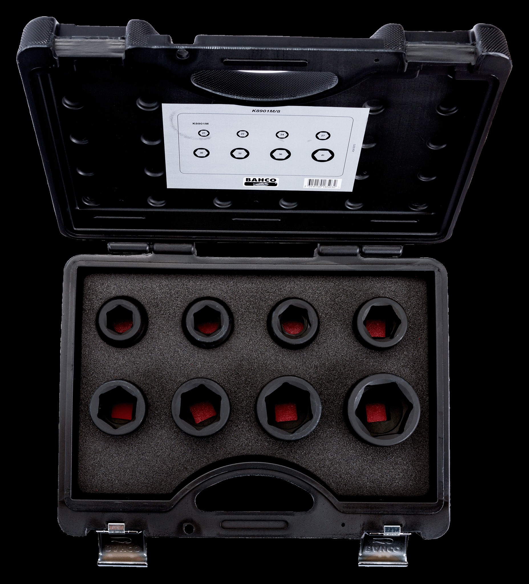 Bahco 3/4" Metric Impact Socket Set - Standard - 8 pieces. Sizes: 21, 22, 24, 27, 30, 32, 36 & 41mm - Image 2