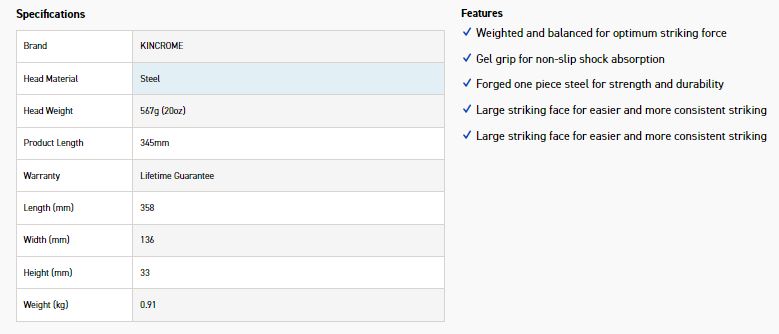 KINCROME K9052 GEL GRIP CLAW HAMMR 20OZ-STEEL - Image 4