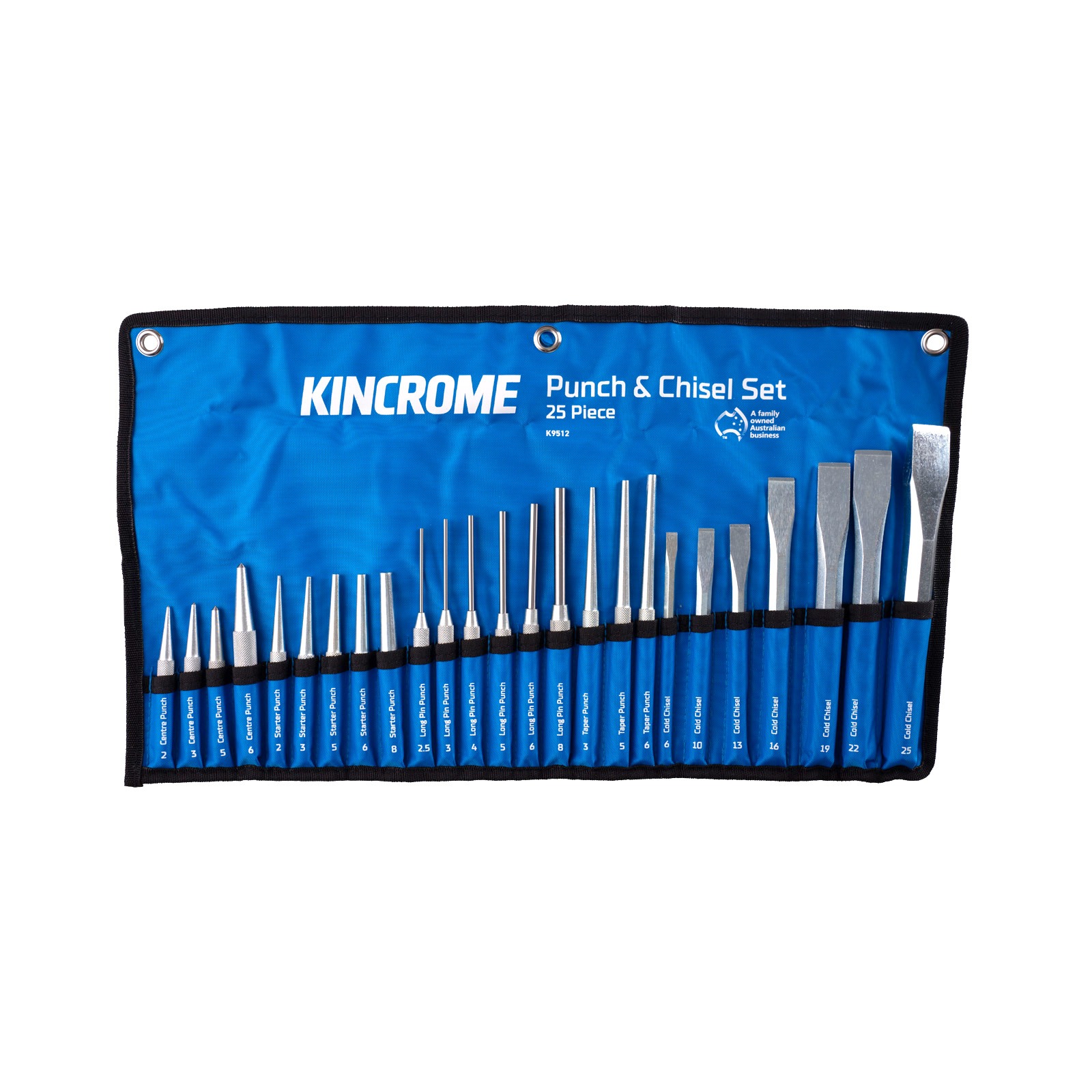 KINCROME K9512 PUNCH & CHISEL SET 25 PIECE