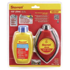 Starrett COMBO, EXACT 4 Oz. ABS Water Resistant With Rubber Grips Chalk Box With Blu KCX001B-N Chalk Box