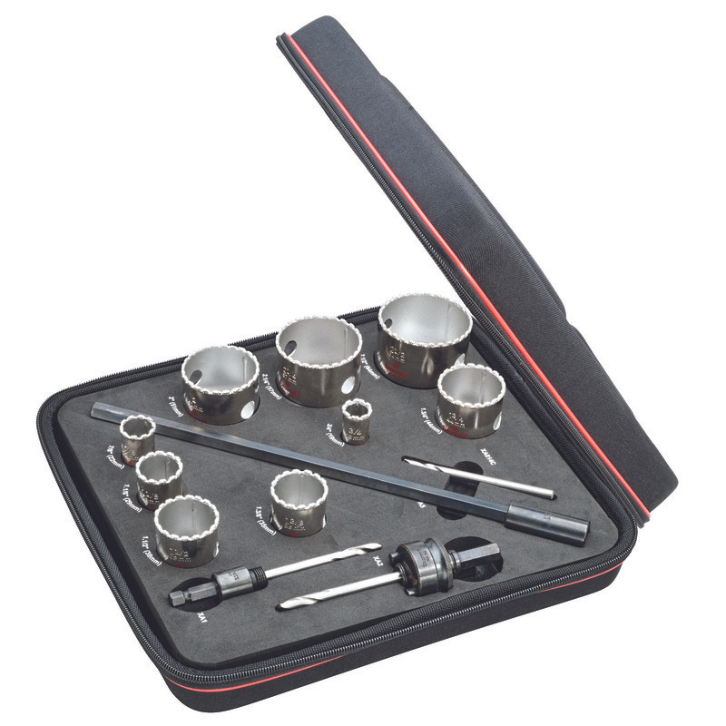 Starrett - 13 Piece Diamond Grit Hole Saw Kit
