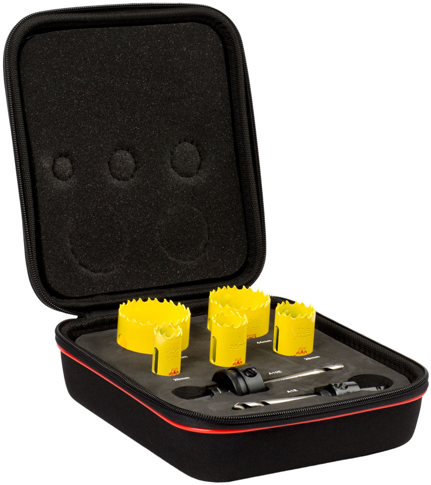 Starrett Bi-Metal Deep Cut 5 Pc Electricians Kit KDC05021 Electricians Deep Cut Bi-Metal Hole Saw Kit - Image 2