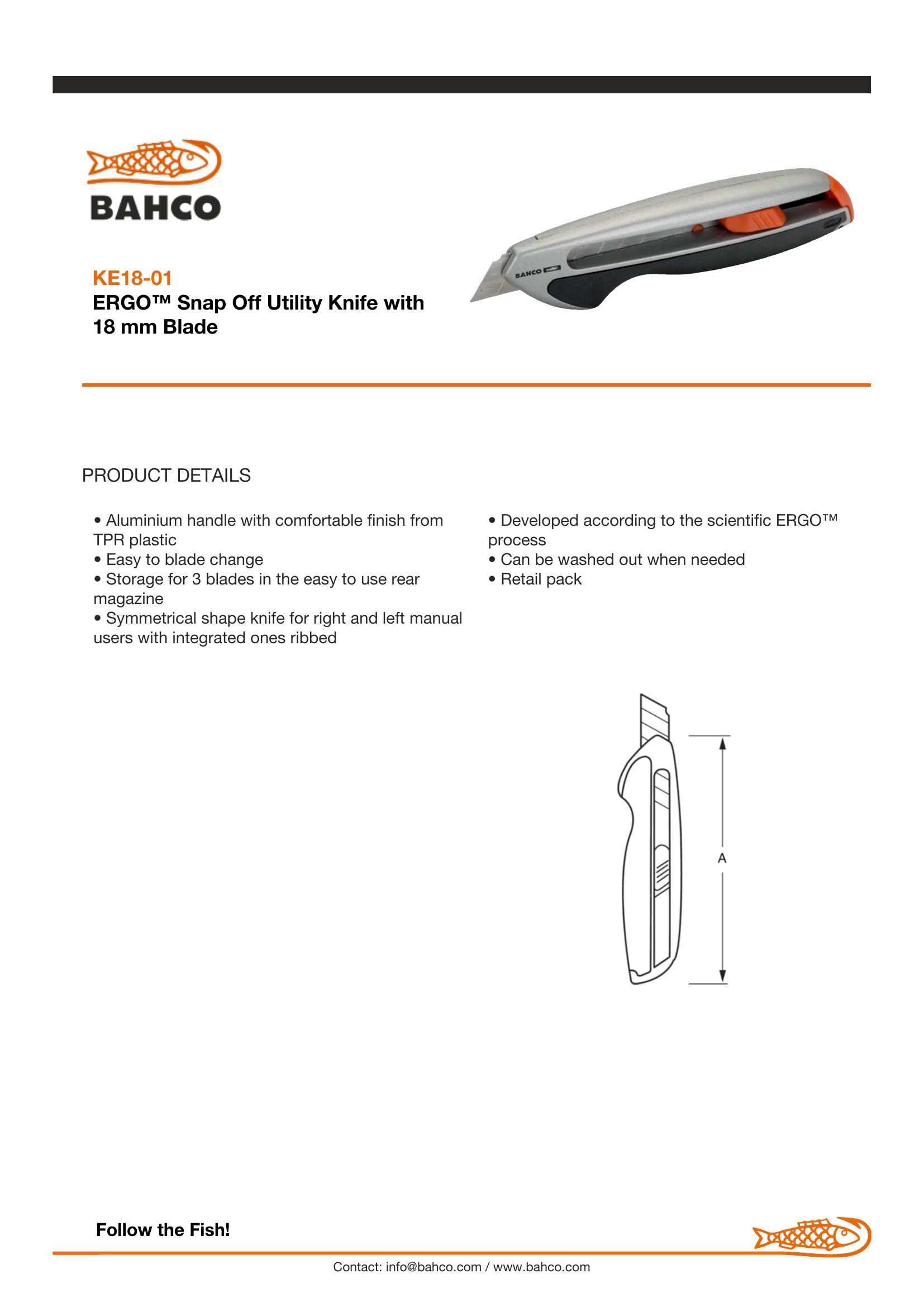 Bahco ERGO 18mm Snap Off Knife - Image 5