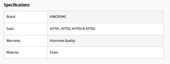 KINCROME KP700-5 FILTER FOAM KP701/2/3/4 - Image 2