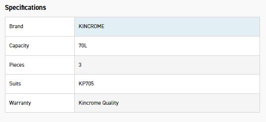 KINCROME KP705-57 FILTER CLOTH BAG 3 PCS 80L - Image 2