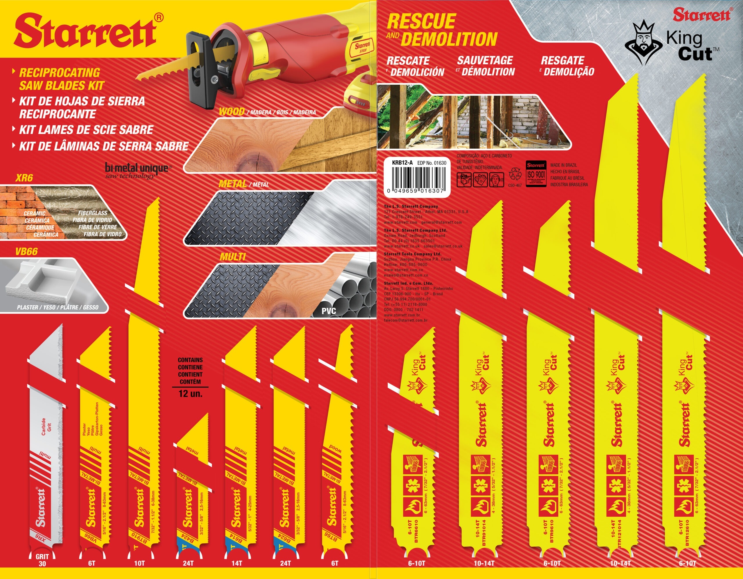 Starrett - Reciprocating Saw Blade Kit