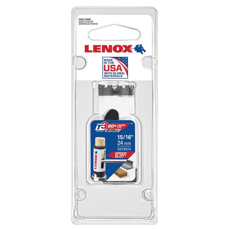 LENOX - HOLESAW, 24mm BI METAL SPEED SLOT