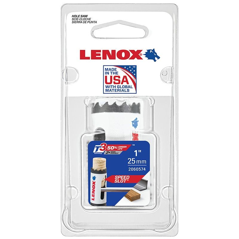 LENOX - HOLESAW, 25mm BI METAL SPEED SLOT