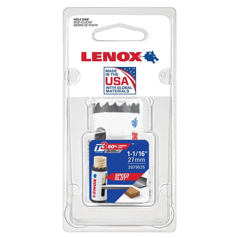 LENOX - HOLESAW, 27mm BI METAL SPEED SLOT