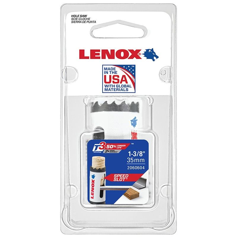 LENOX - HOLESAW, 35mm BI METAL SPEED SLOT