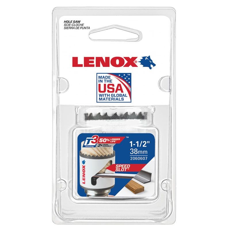LENOX - HOLESAW, 38mm BI METAL SPEED SLOT