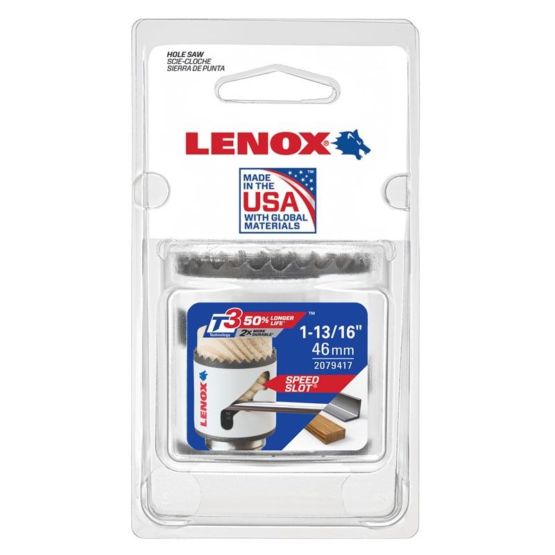 LENOX - HOLESAW, 46mm BI METAL SPEED SLOT