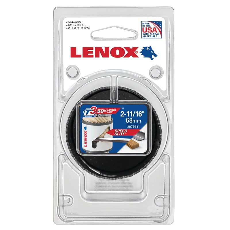 LENOX - HOLESAW, 68mm BI METAL SPEED SLOT