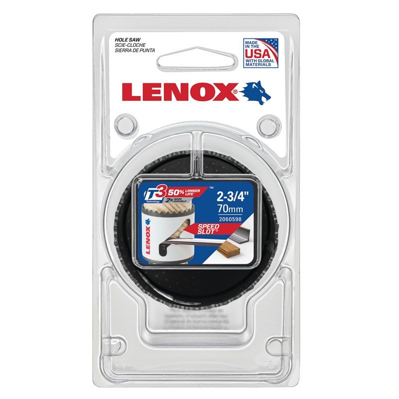 LENOX - HOLESAW, 70mm BI METAL SPEED SLOT