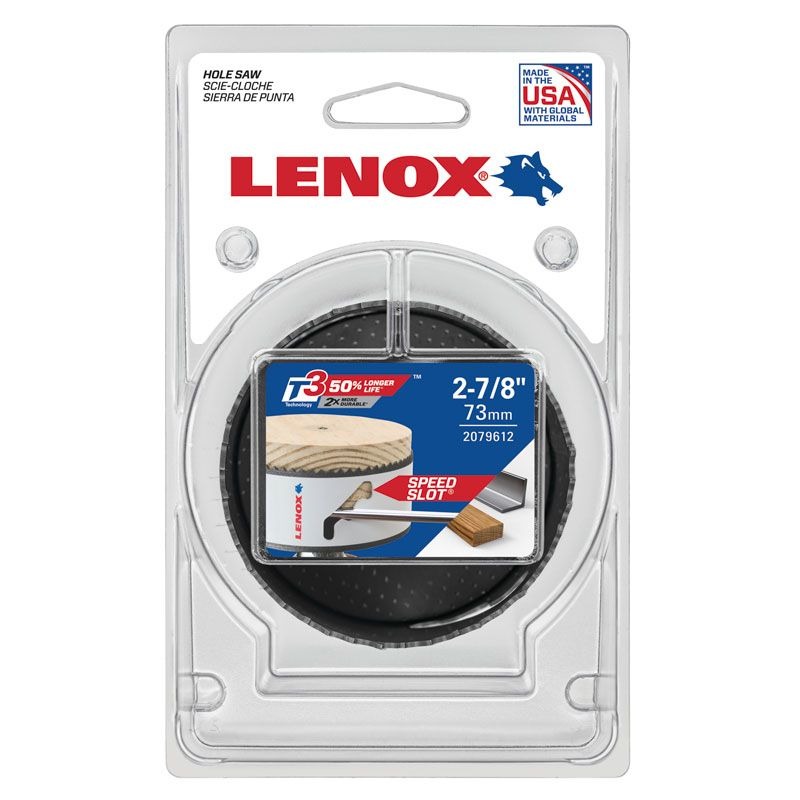 LENOX - HOLESAW, 73mm BI METAL SPEED SLOT