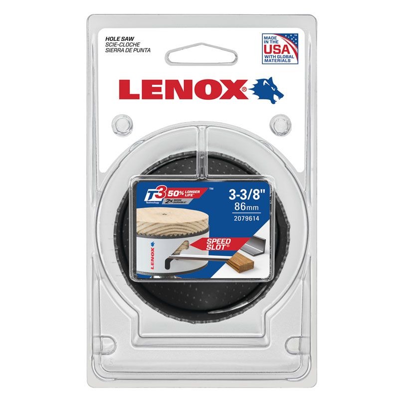 LENOX - HOLESAW, 86mm BI METAL SPEED SLOT