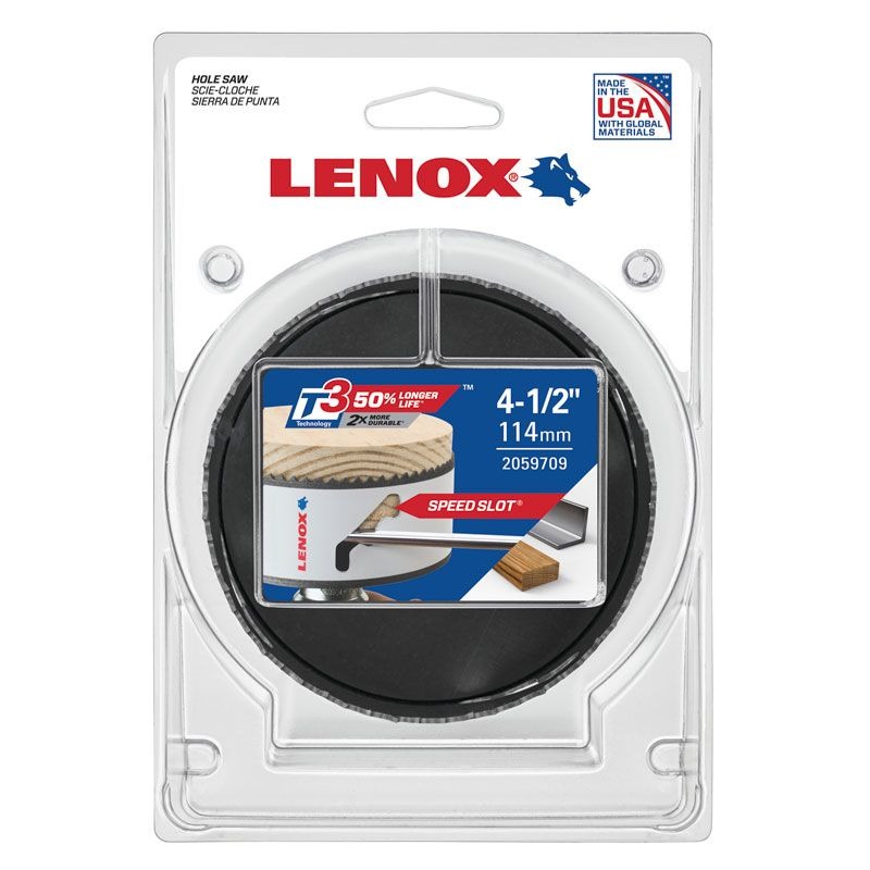 LENOX - HOLESAW, 114mm BI METAL SPEED SLOT