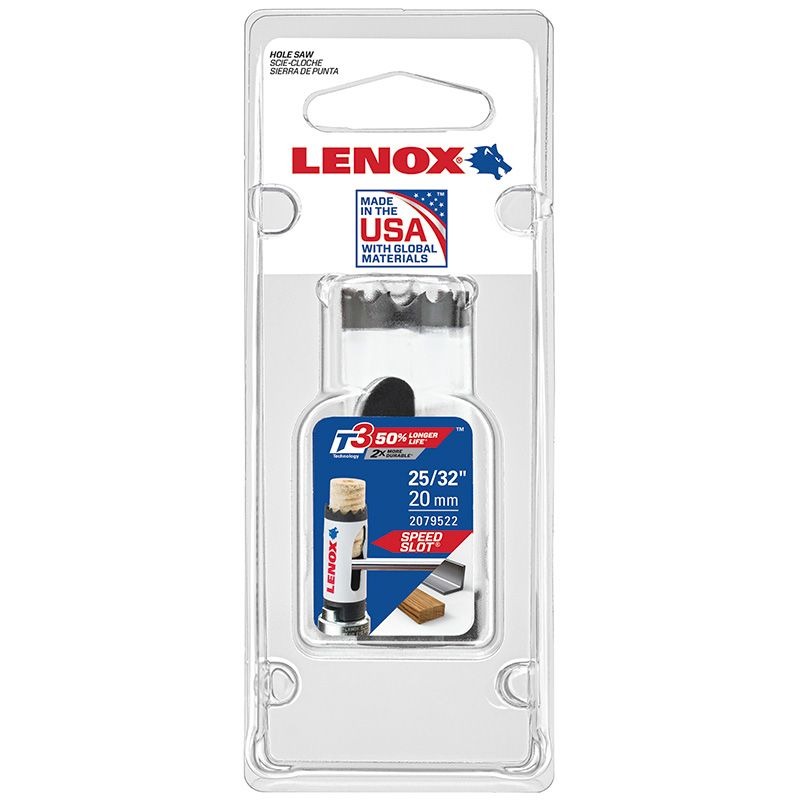 LENOX - HOLESAW, 20mm BI METAL SPEED SLOT