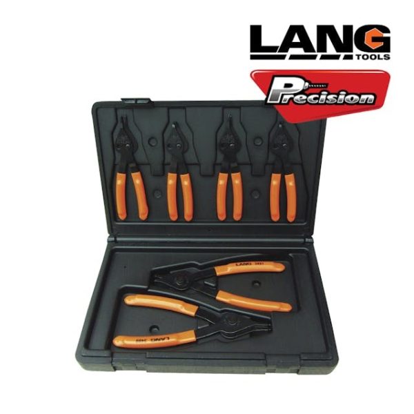 LANG PLIERS RETAINING RING INTERNAL / EXTERNAL 6 PC SET IN CASE