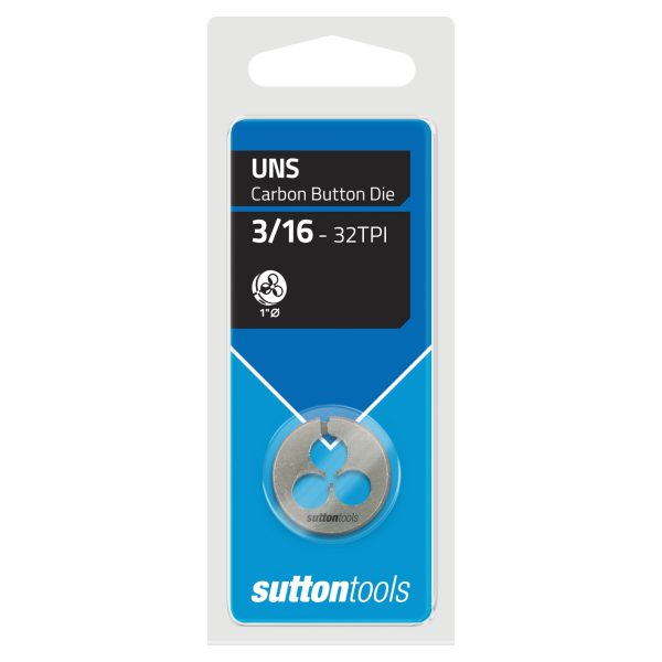 BUTTON DIE M415 UNS 3/16-32 TCA 1"OD