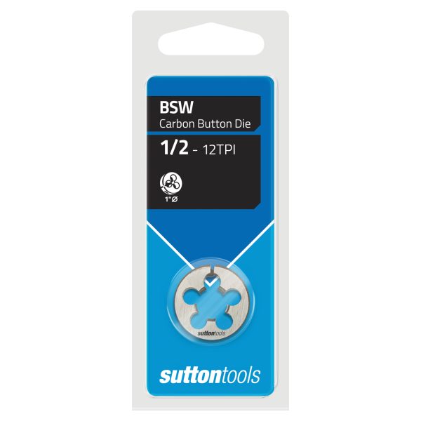 BUTTON DIE M418 BSW 1/2-12 TCA 1"OD