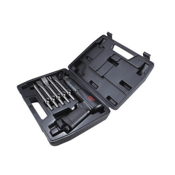 M7 AIR HAMMER KIT, WITH 5 PCS ROUND SHANK CHISEL SET, 3200 BPM, 175MM LONG