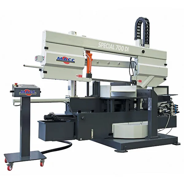 MACC DUAL COLUMN BANDSAW, WITH TOUCH SCREEN CONTROL PANEL AND VERTICAL VICE FOR BUNDLE CUT, 515 x 700MM CAP, SWIVEL HEAD, DUAL MITRE, VARIABLE SPEED 415V 3PH