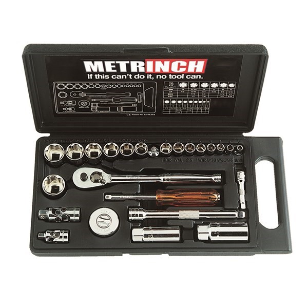 METRINCH 1/4IN &3/8IN DR 25PC SOCKET SET