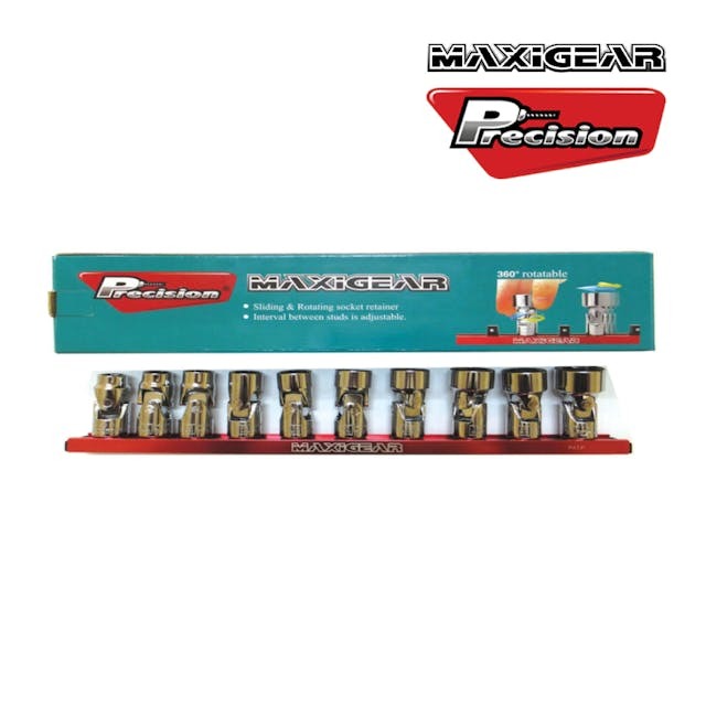 MAXIGEAR SOCKET FLEX 3/8 SQUARE DRIVE METRIC SET OF 10