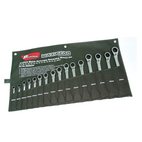 MAXIGEAR WRENCH RATCHETING OFFSET REVERSIBLE 12 PIECE METRIC SET