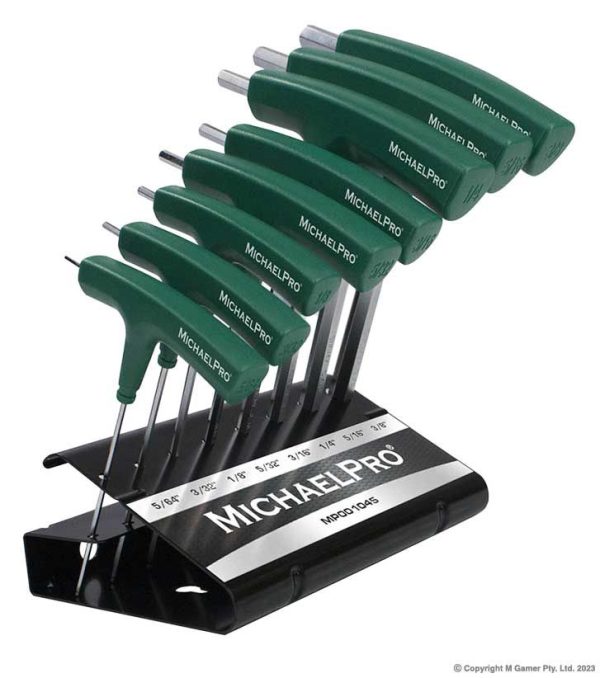 Michael Pro - Metric Two-Way T-Handle Ball End Hex Key Set