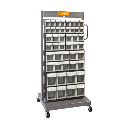 Single-Sided Mobile Pivot Drawer Cart - 46 Drawer