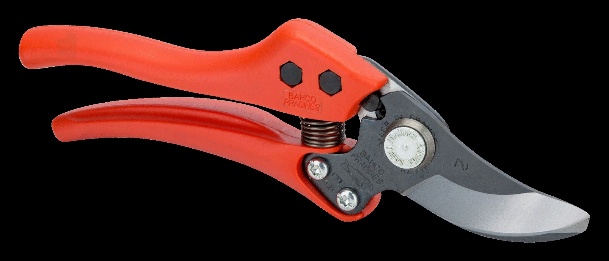 Bahco One handed By-Pass Secateurs. Blades with slicing cut and precision grinding for high performance cutting. Handles made of composite material for a comfortable grip. . Equipped with push button locking device. Cutting capacity 20mm
