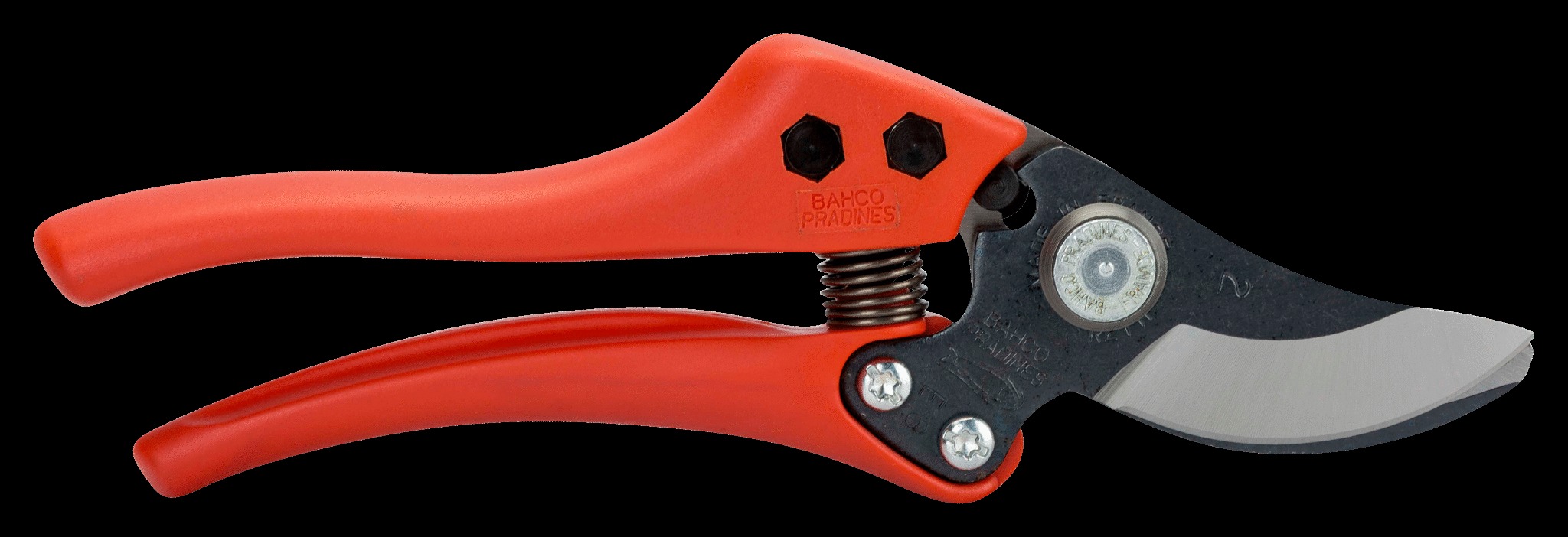 Bahco One handed By-Pass Secateurs. Blades with slicing cut and precision grinding for high performance cutting. Handles made of composite material for a comfortable grip. . Equipped with push button locking device. Cutting capacity 20mm - Image 2