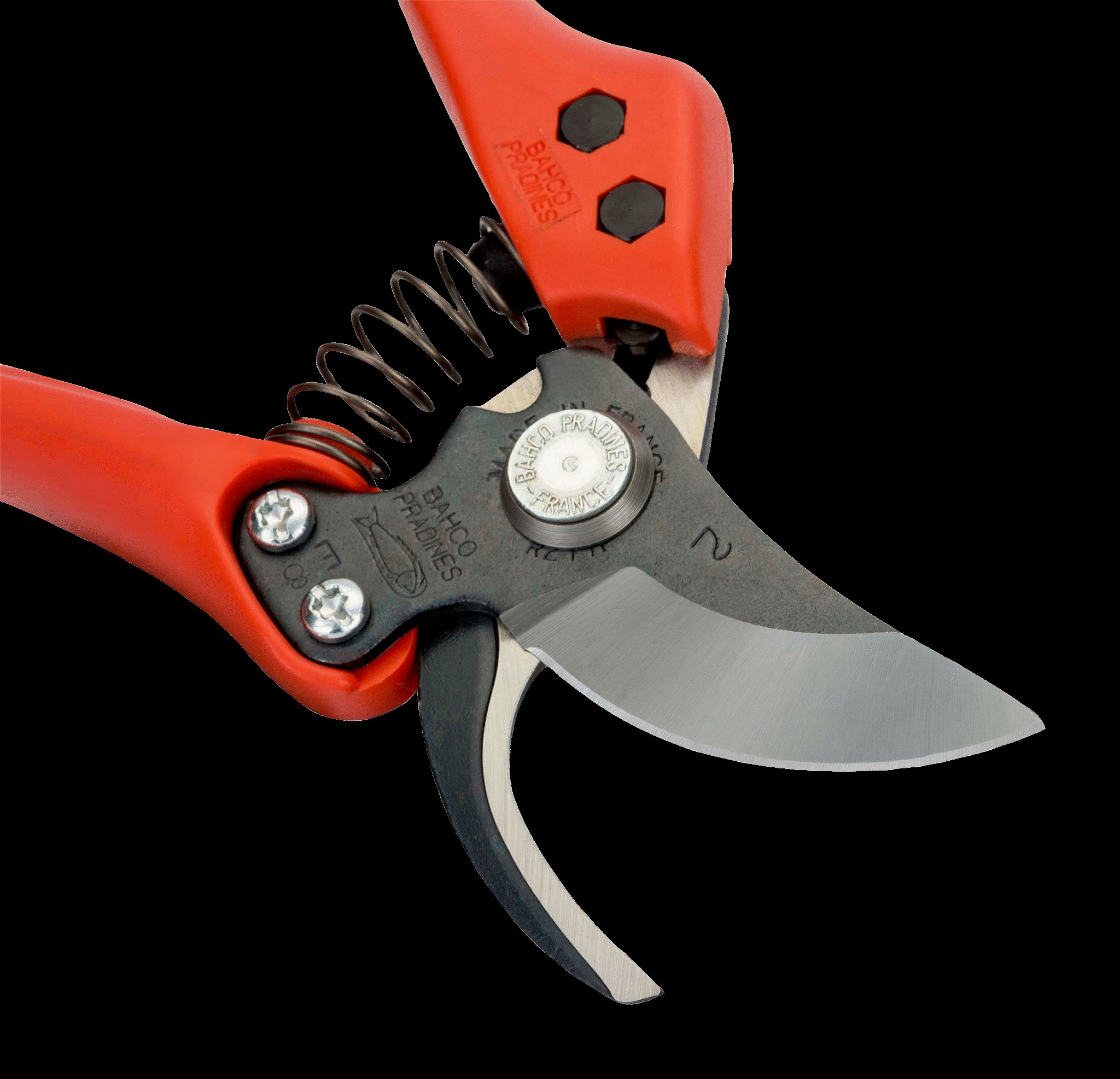 Bahco One handed By-Pass Secateurs. Blades with slicing cut and precision grinding for high performance cutting. Handles made of composite material for a comfortable grip. . Equipped with push button locking device. Cutting capacity 20mm - Image 4
