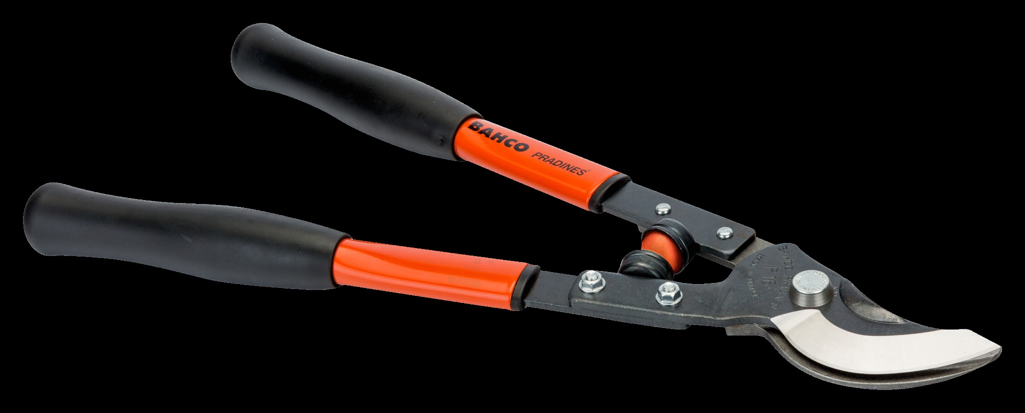 Bahco By-pass steel handles, rubber grip